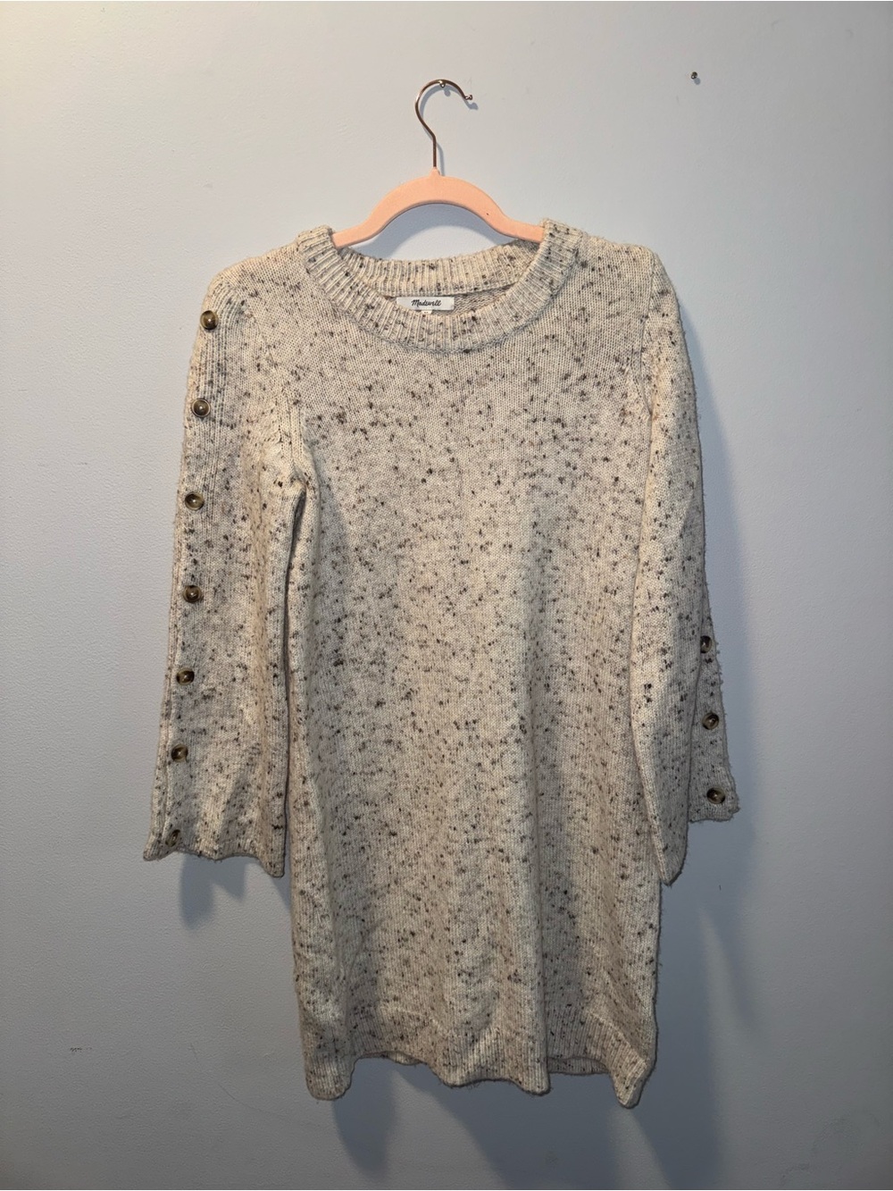 Madewell Donegal Button-Sleeve Sweater-Dress - Size XS